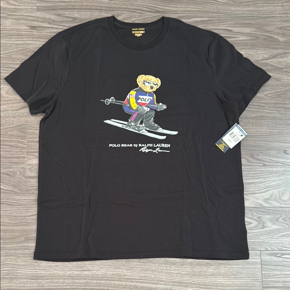 Polo by Ralph Lauren Black Short Sleeve Tee with Graphic Design